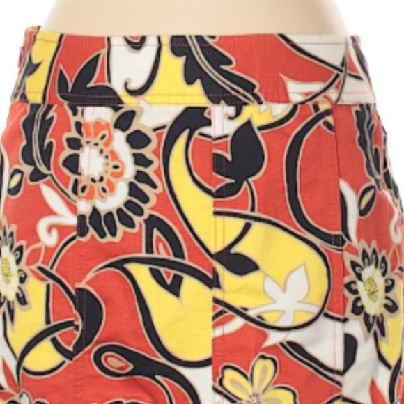 Ann Taylor Cotton/Linen Inverted Front Pleat A-Line Skirt- Sz. 0 - Picture 5 of 7